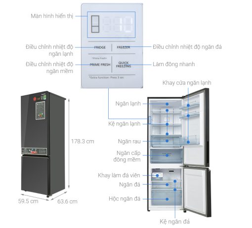 Tủ lạnh Panasonic Inverter 325 lít NR-BC361VGMV - 3
