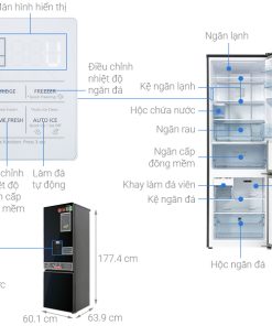 Tủ lạnh Panasonic Inverter 325 lít NR-BV361WGKV - 20 Tủ lạnh Panasonic Inverter 325 lít NR-BV361WGKV - 19