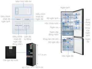 Tủ lạnh Panasonic Inverter 325 lít NR-BV361WGKV - 19