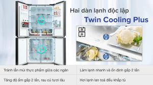Tủ lạnh Samsung Inverter 488 lít RF48A4010B4/SV - 43