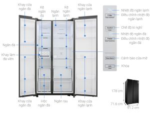 Tủ lạnh Samsung Inverter 655 lít RS62R5001B4/SV - 19
