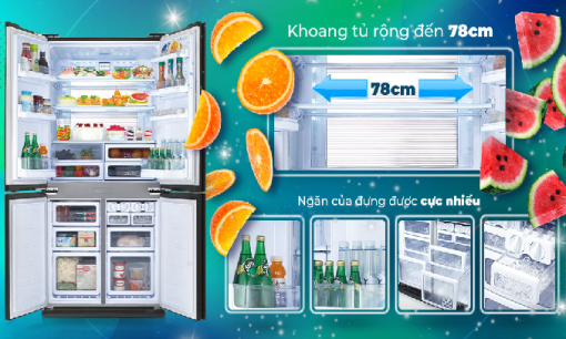 Tủ lạnh Sharp Inverter 626 lít SJ-FX631V-SL - 13
