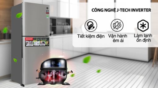 Tủ lạnh Sharp Inverter 330 lít SJ-XP352AE-SL - 15
