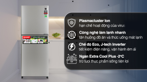 Tủ lạnh Sharp Inverter 330 lít SJ-XP352AE-SL - 9