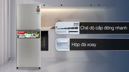 Tủ lạnh Sharp Inverter 330 lít SJ-XP352AE-SL - 5