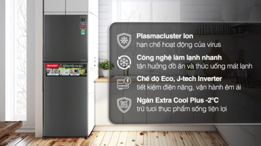 Tủ lạnh Sharp Inverter 360 lít SJ-XP382AE-DS - 11
