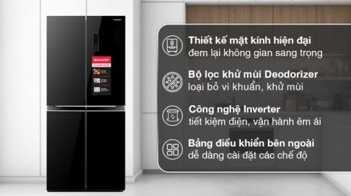 Tủ Lạnh Sharp Inverter 362 Lít SJ-FX420VG-BK - 9