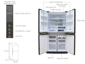 Tủ lạnh Sharp Inverter 626 lít SJ-FX630V-ST - 23
