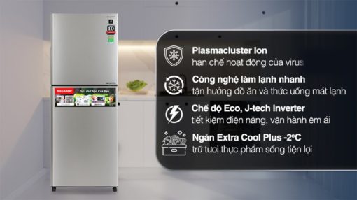 Tủ lạnh Sharp Inverter SJ-XP382AE-SL 360 lít - 7