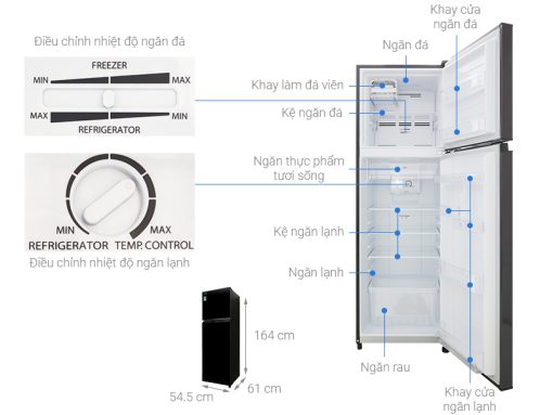Tủ lạnh Toshiba Inverter 253 lít GR-B31VU SK - 3