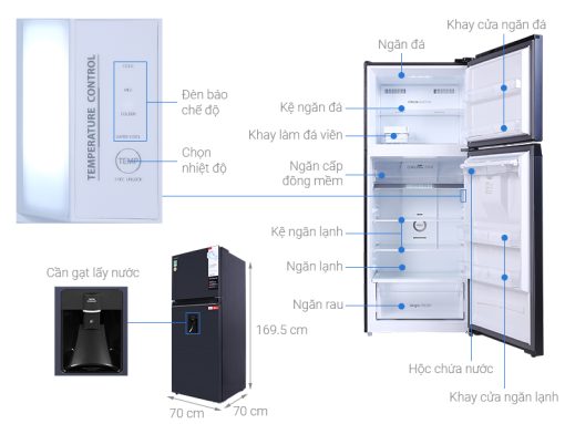 Tủ lạnh Toshiba Inverter 407 lít GR-RT535WE-PMV(06)-MG - 3