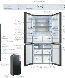 Tủ lạnh Toshiba Inverter 515 lít GR-RF670WI-PGV(A9)-BG - 31