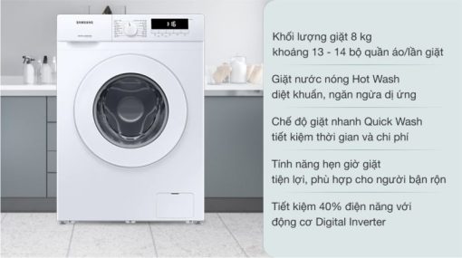 Máy giặt Samsung Inverter 8kg WW80T3020WW/SV - 5