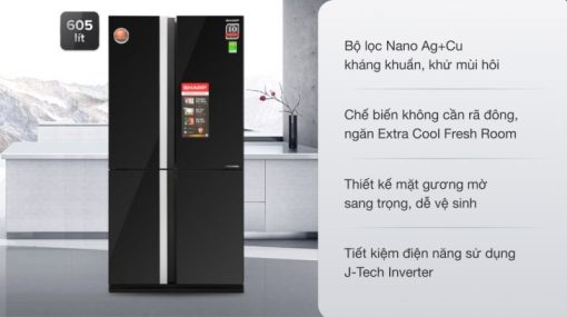 Tủ lạnh Sharp Inverter 678 lít SJ-FX688VG-BK - 5
