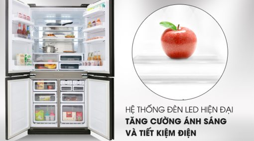 Tủ lạnh Sharp Inverter 678 lít SJ-FX688VG-BK - 11