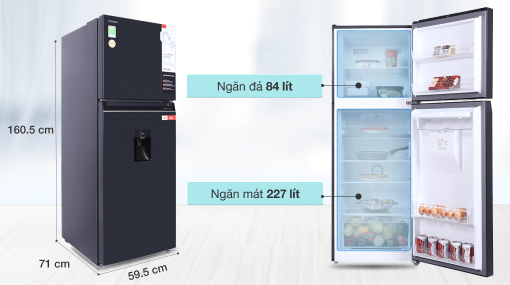 Tủ lạnh Toshiba Inverter 311 lít GR-RT395WE-PMV(06)-MG - 7