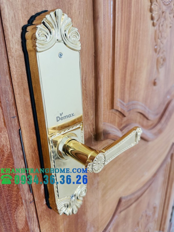 KHÓA CỬA VÂN TAY DEMAX SL280 BRASS 24K - 4