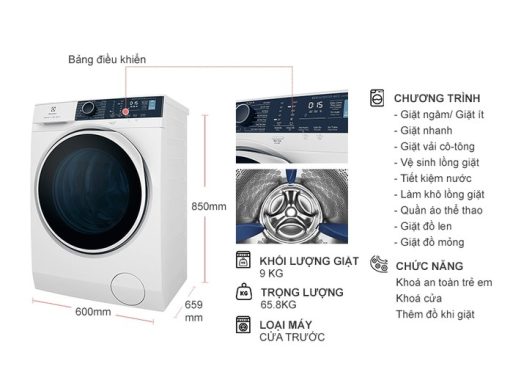 Máy giặt Electrolux Inverter 9 kg EWF9042Q7WB - 3