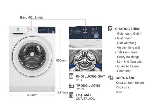 Máy giặt Inverter Electrolux 9 Kg EWF9024D3WB - 3