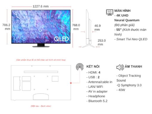Smart Tivi Samsung QLED 4K 55 inch 55Q80CA - 3