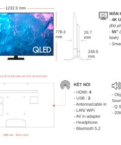 Smart TV QLED Samsung 55 inch 4K UHD 55Q70CA - 21