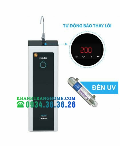 MÁY LỌC NƯỚC KAROFI OPTIMUS I1 LÕI LỌC ĐÈN UV O-I129/U