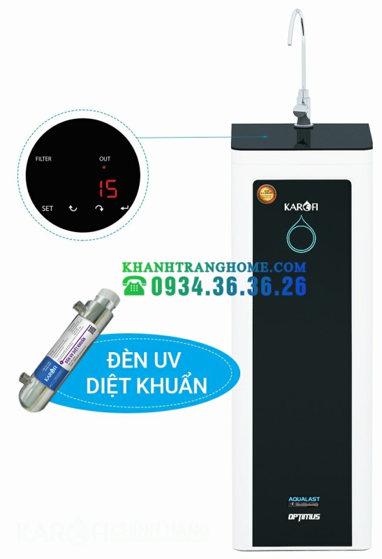 MÁY LỌC NƯỚC KAROFI OPTIMUS I2 6 LÕI LỌC ĐÈN UV O-I226/U