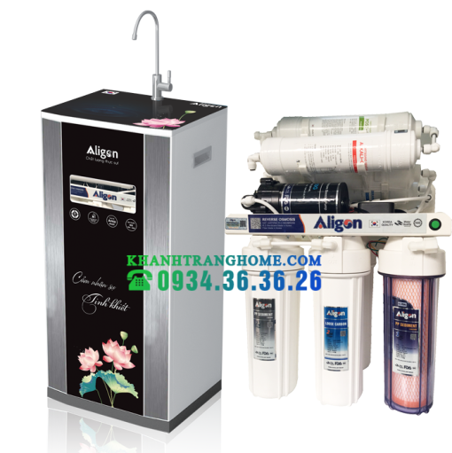 MÁY LỌC NƯỚC RO ALIGON A70-4C TỦ KÍNH CƯỜNG LỰC