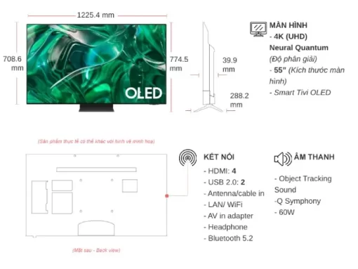 Smart Tivi OLED Samsung 4K 55 inch 55S95CA - 3
