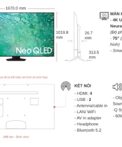 Smart tivi 4K Samsung Neo Qled 75 inch 75QN85CA - 26 Smart tivi 4K Samsung Neo Qled 75 inch 75QN85CA - 25