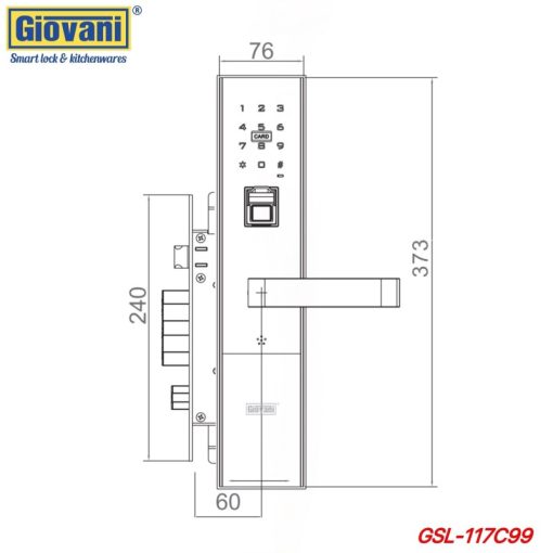 KHÓA CỬA GIOVANI GSL 117C99G - 3