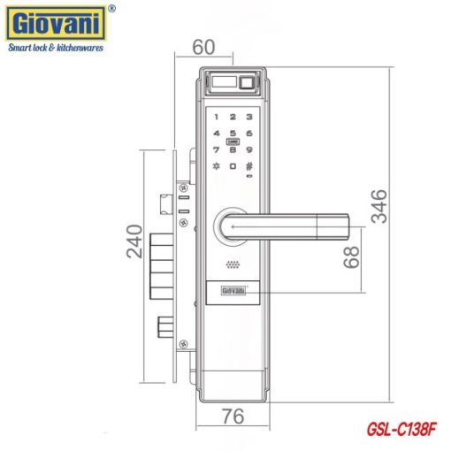KHÓA THÔNG MINH GIOVANI GSL-C138F - 3