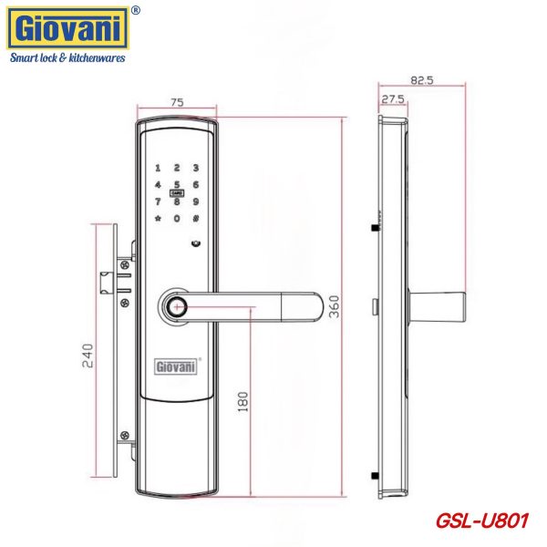 KHÓA THÔNG MINH GIOVANI GSL-U801G