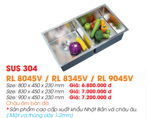 Chậu rửa chén Inox Roland RL-RL 9045V - 3