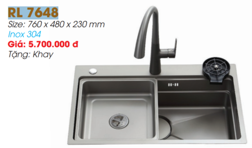 CHẬU RỬA CHÉN ROLAND RL 7648 - 3