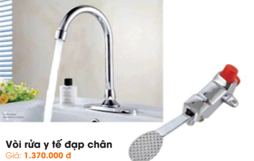Vòi rửa y tế đạp chân Roland - 3