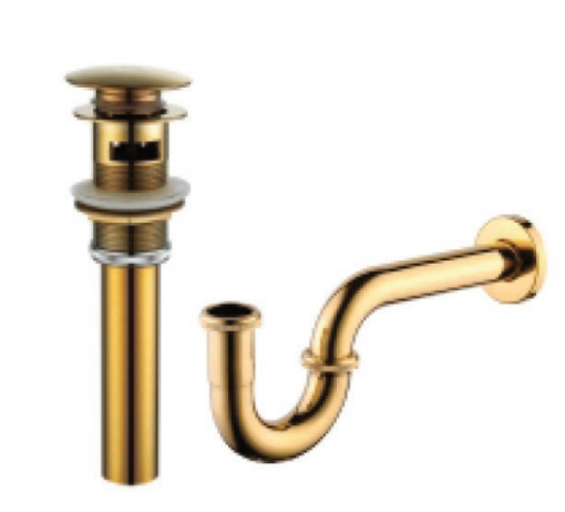 Bộ Xã Lavabo Sứ Đồng Xi Vàng Roland RL-XLV 01 - 1