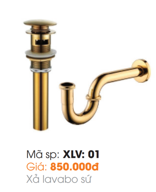 Bộ Xã Lavabo Sứ Đồng Xi Vàng Roland RL-XLV 01 - 5