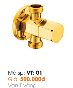 Van T Inox 304 Xi Vàng Roland RL-VT01 - 9