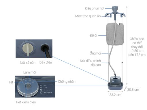 Bàn ủi hơi nước đứng Electrolux E5GS1-44MN 1800W - 3