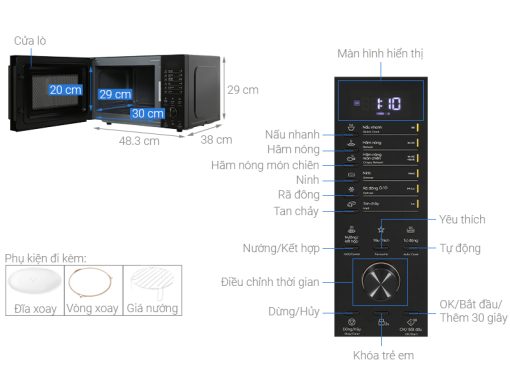 Lò Vi Sóng Kết Hợp Nướng Electrolux EMG23D22B - 3