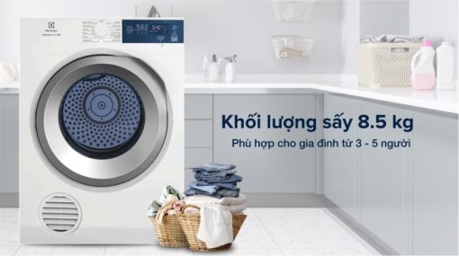 Máy Sấy Thông Hơi Electrolux 8.5 Kg EDS854J3WB - 7