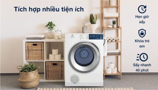 Máy Sấy Thông Hơi Electrolux 8.5 Kg EDS854J3WB - 11