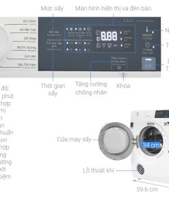 Máy Sấy Thông Hơi Electrolux 7.5 Kg EDV754H3WB - 25