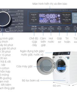 Máy Giặt Sấy Electrolux Inverter 11/7 Kg EWW1142Q7WB - 23