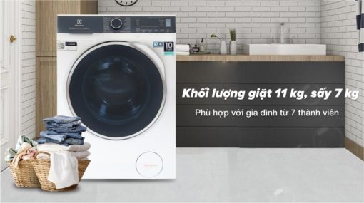 Máy Giặt Sấy Electrolux Inverter 11/7 Kg EWW1142Q7WB - 9