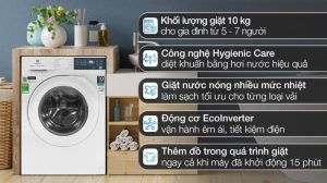 Máy giặt Electrolux Inverter 10 Kg EWF1024D3WB - 21