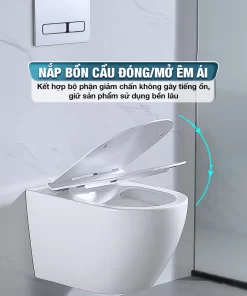 Bồn Cầu Treo Tường Roland CT-G02 - 10 Bồn Cầu Treo Tường Roland CT-G02 - 9