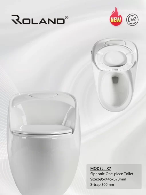 Bồn Cầu Một Khối Roland X7 - 1