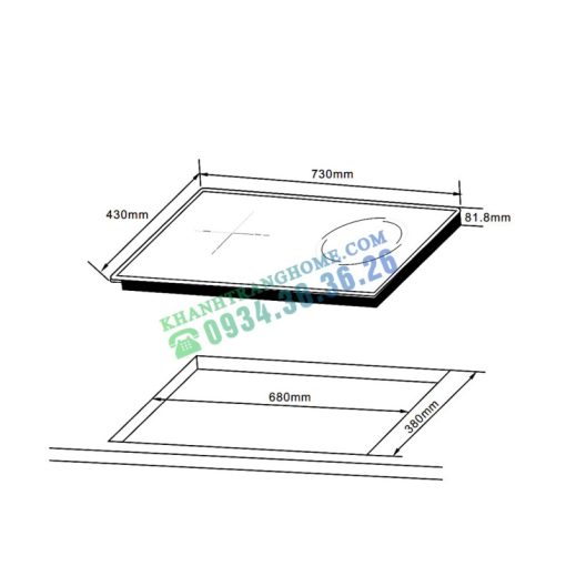 Bếp Điện Từ Kết Hợp 2 Vùng Nấu HC-H7321B Hafele 536.61.856 - 3
